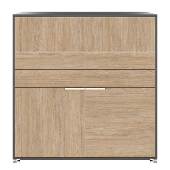 ARCOSIA Highboard | 1170 x 1200 mm, Schubladen mit Push-to-Open