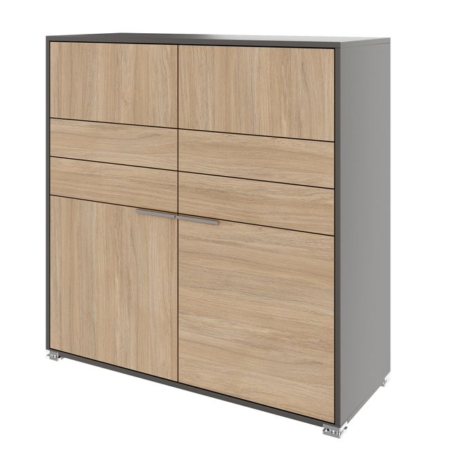 ARCOSIA Highboard | 1170 x 1200 mm, Schubladen mit Push-to-Open