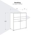 ARCOSIA Highboard | 1170 x 1200 mm, Schubladen mit Push-to-Open