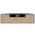 ARCOSIA Sideboard | 2215 x 615 mm, Schublade mit Glasfront, Push-to-Openpen