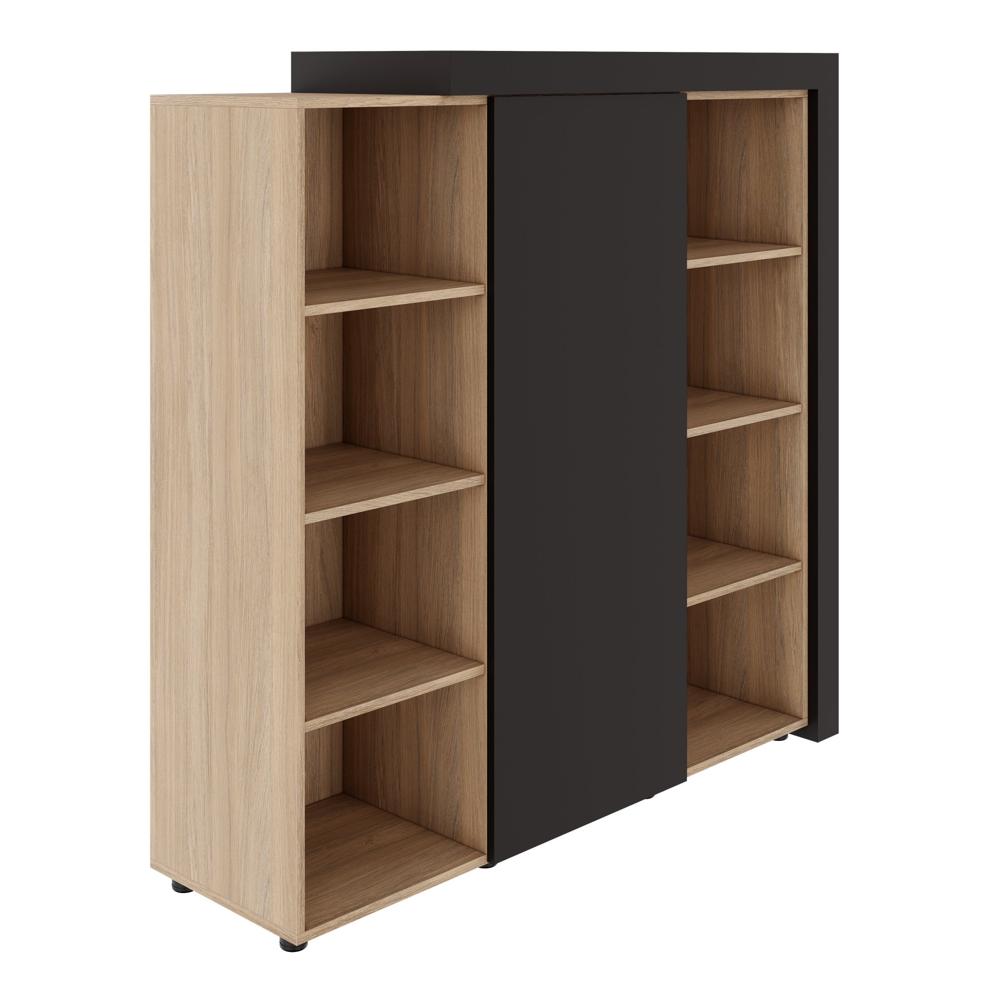 ATICA Combination Cabinet | 1530 x 1520 mm, push-to-open door, top panel, clothes rod - 8 Main Image
