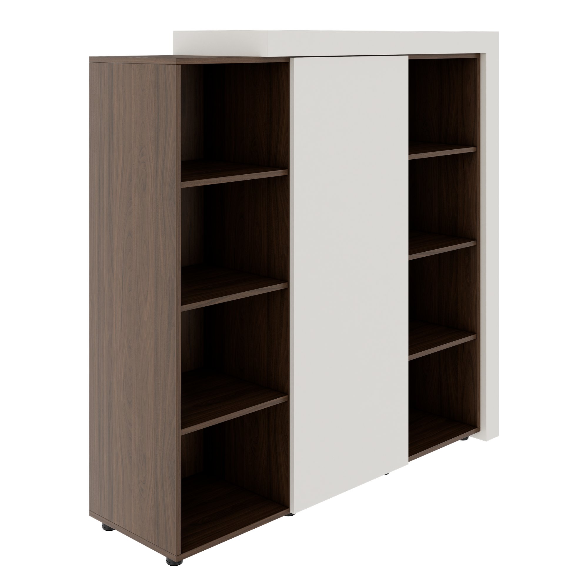 ATICA Combination Cabinet | 1530 x 1520 mm, push-to-open door, top panel, clothes rod - 1 Main Image