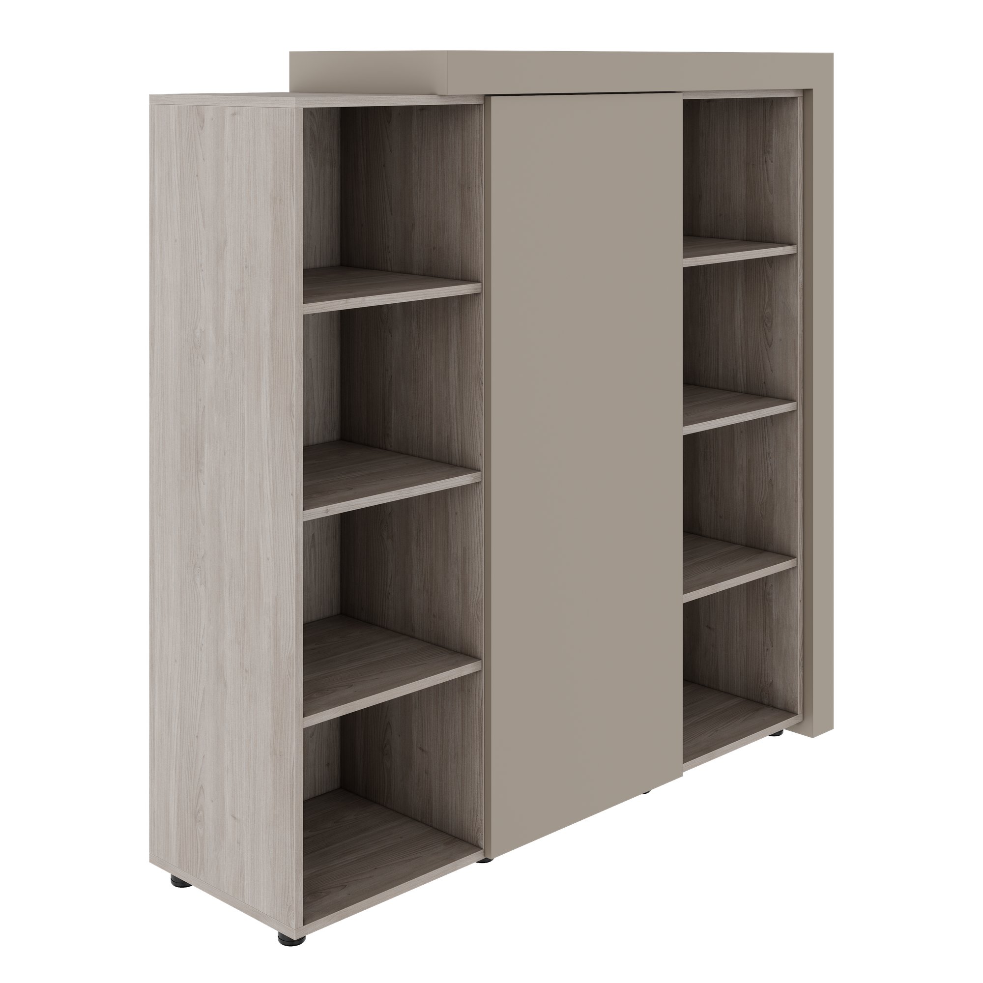 ATICA Combination Cabinet | 1530 x 1520 mm, push-to-open door, top panel, clothes rod - 9 Main Image