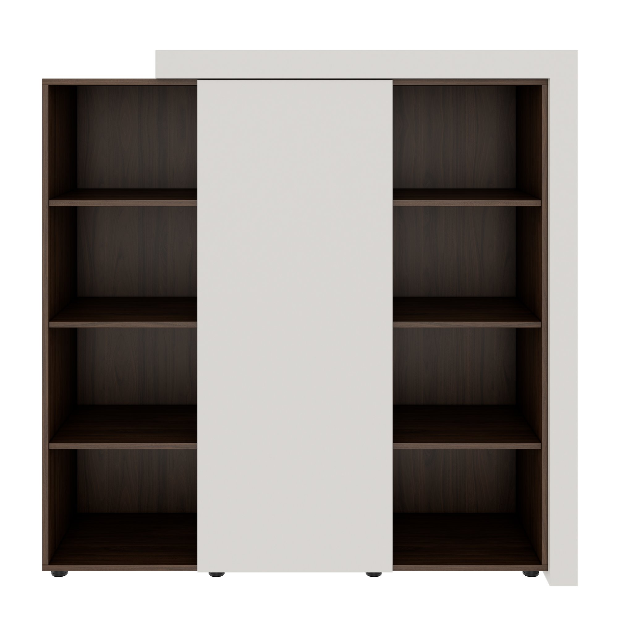ATICA Combination Cabinet | 1530 x 1520 mm, push-to-open door, top panel, clothes rod - 3 Main Image