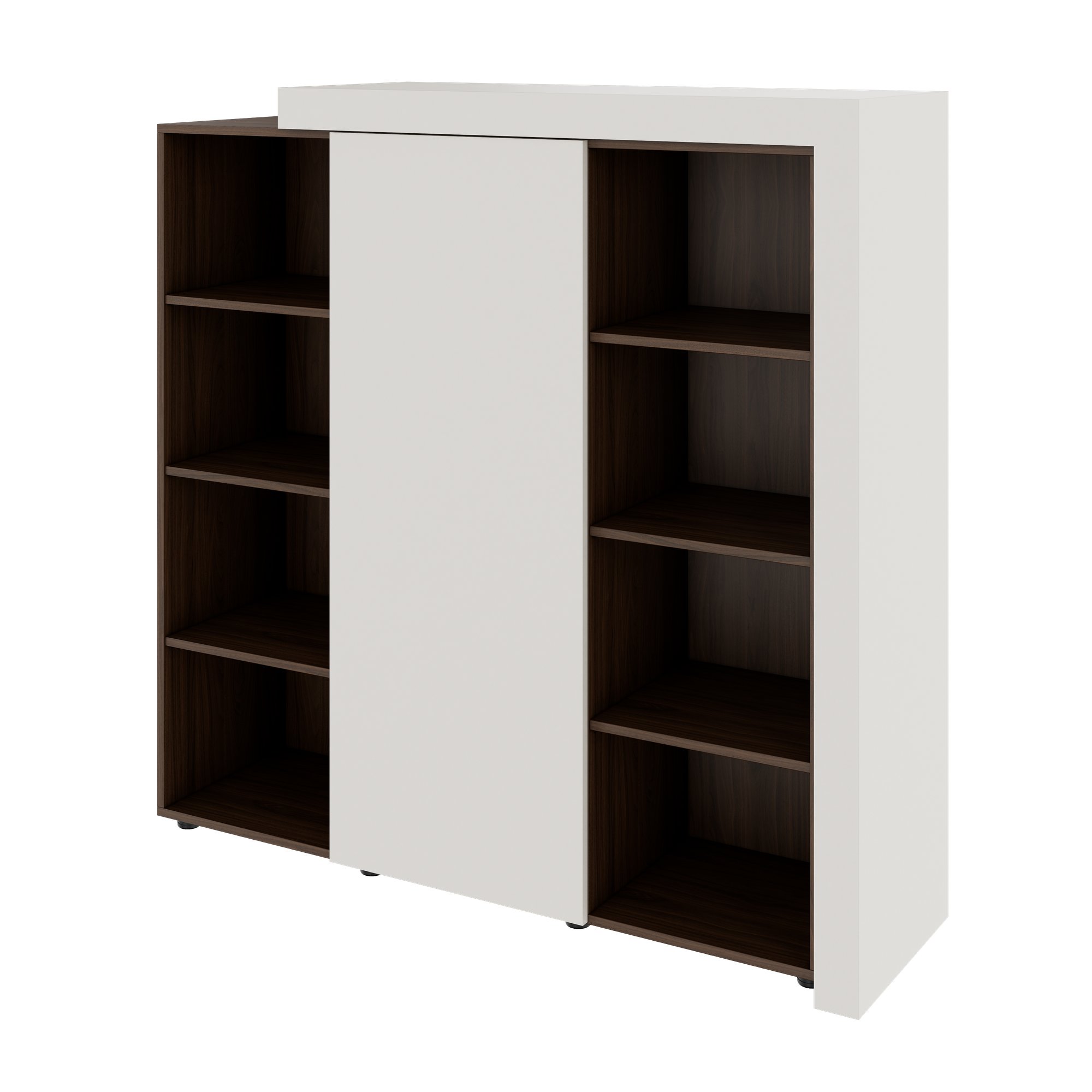 ATICA Combination Cabinet | 1530 x 1520 mm, push-to-open door, top panel, clothes rod - 11 Main Image