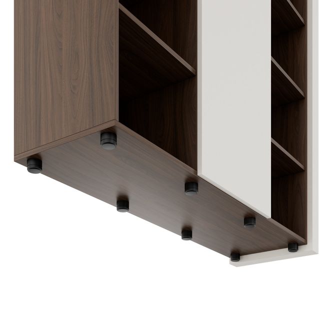 ATICA Kombischrank | 1530 x 1520 mm, Tür mit Push-to-Open, Deckplatte, Kleiderstange