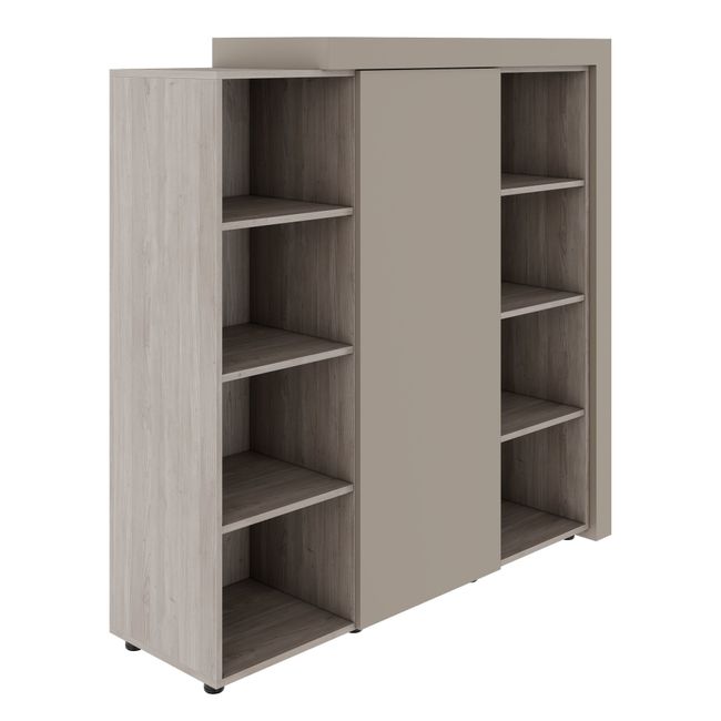 ATICA Kombischrank | 1530 x 1520 mm, Tür mit Push-to-Open, Deckplatte, Kleiderstange