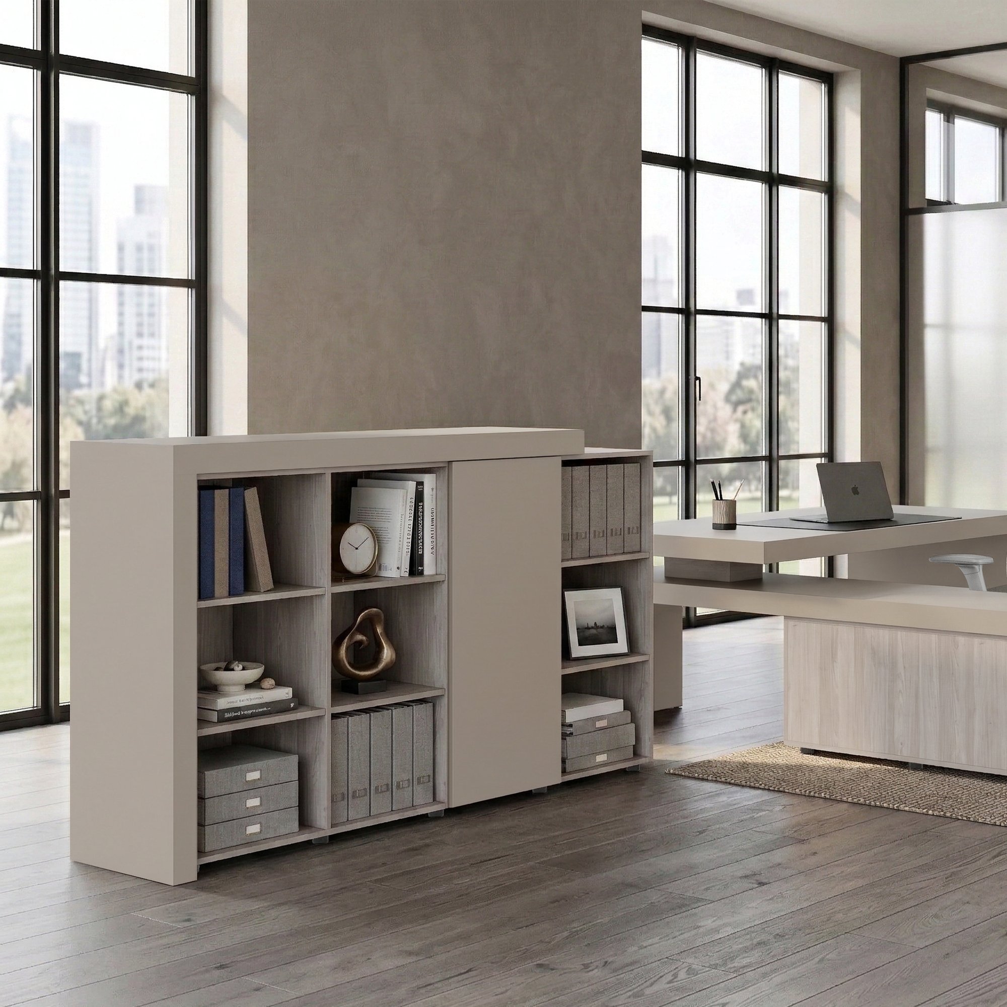 ATICA Combination Cabinet | 2100 x 750 mm, door with push-to-open mechanism, top panel - 2 Main Image