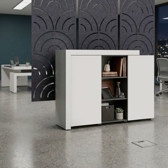 ATICA Kombischrank | 1600 x 1170 mm, Türen mit Push-to-Open, Deckplatte