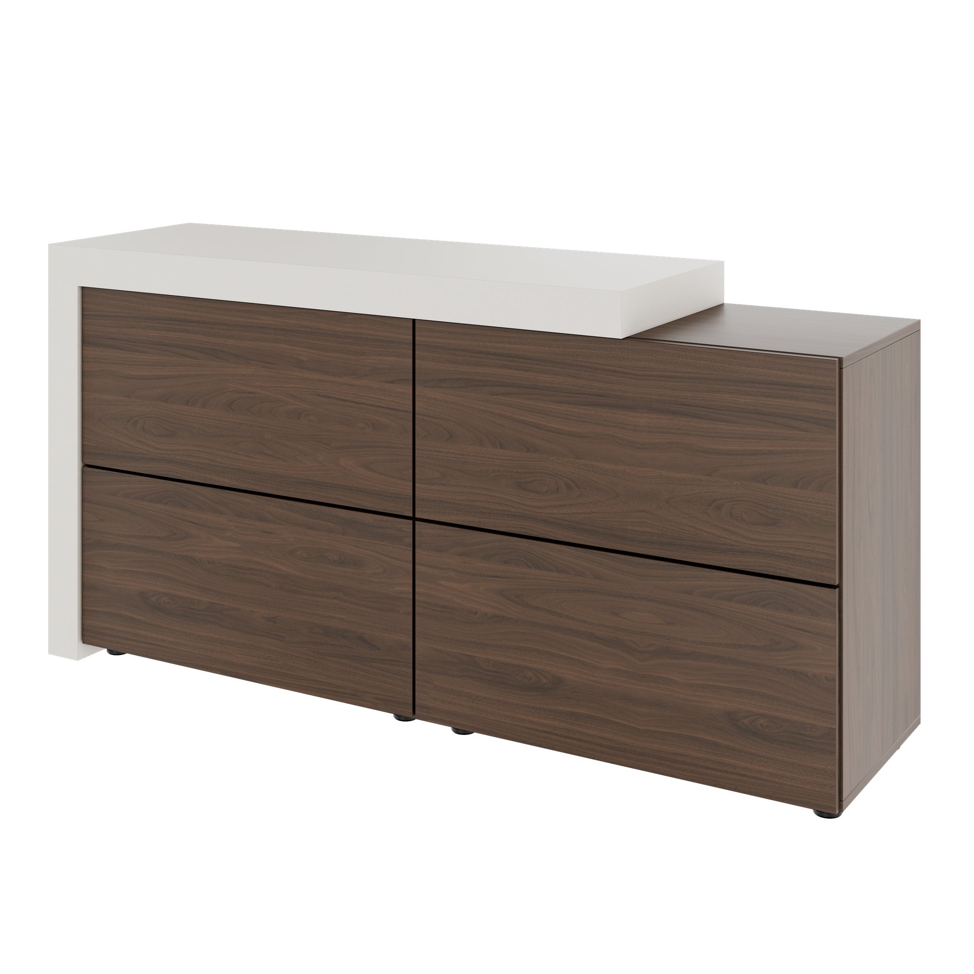 ATICA Highboard | 1680 x 840 mm, drawers with push-to-open mechanism, top panel - 3 Main Image