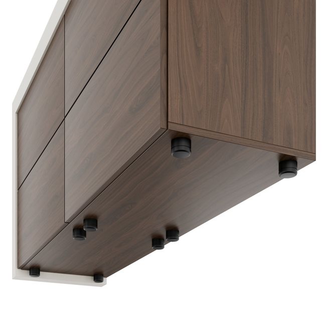 ATICA Highboard | 1680 x 840 mm, Schubladen mit Push-to-Open, Deckplatte
