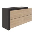 ATICA Highboard | 1680 x 840 mm, Schubladen mit Push-to-Open, Deckplatte