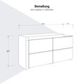 ATICA Highboard | 1680 x 840 mm, Schubladen mit Push-to-Open, Deckplatte