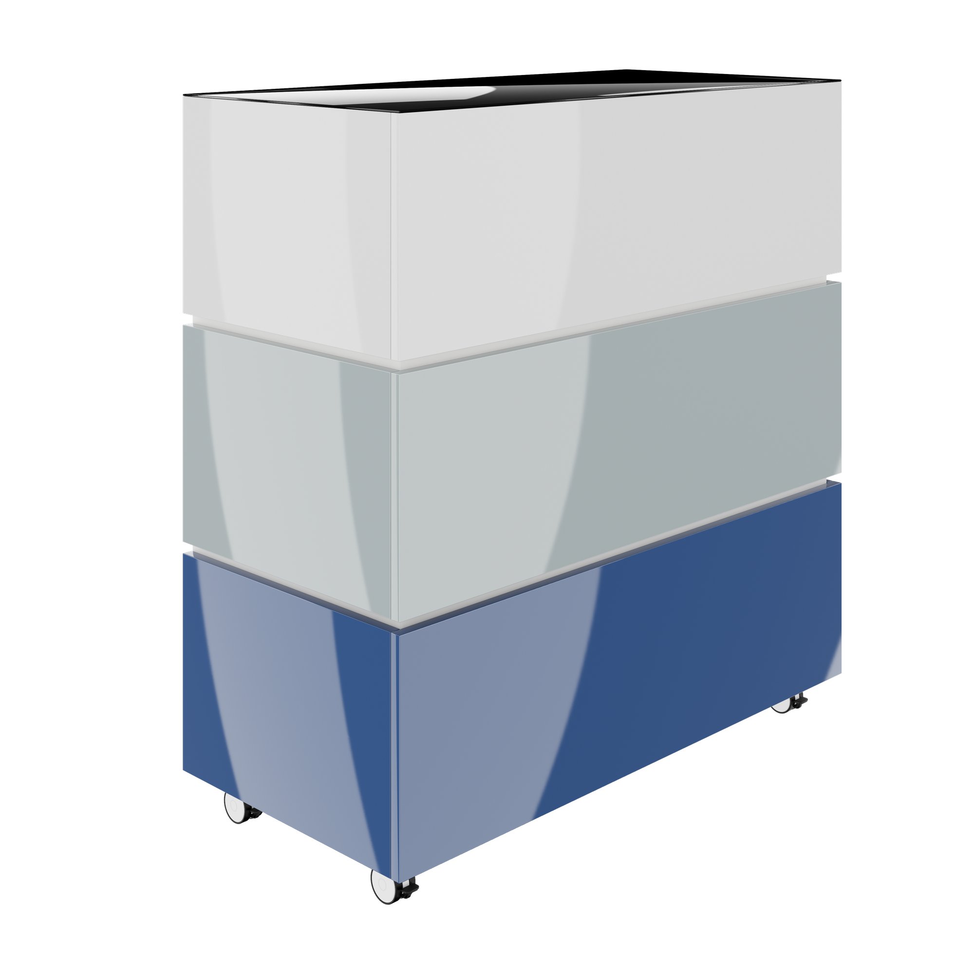 PERLA SMALL Empfangstheke | 1060 x 1130 mm, integrierter Stauraum, optional LED-Beleuchtung - 1 Main Image