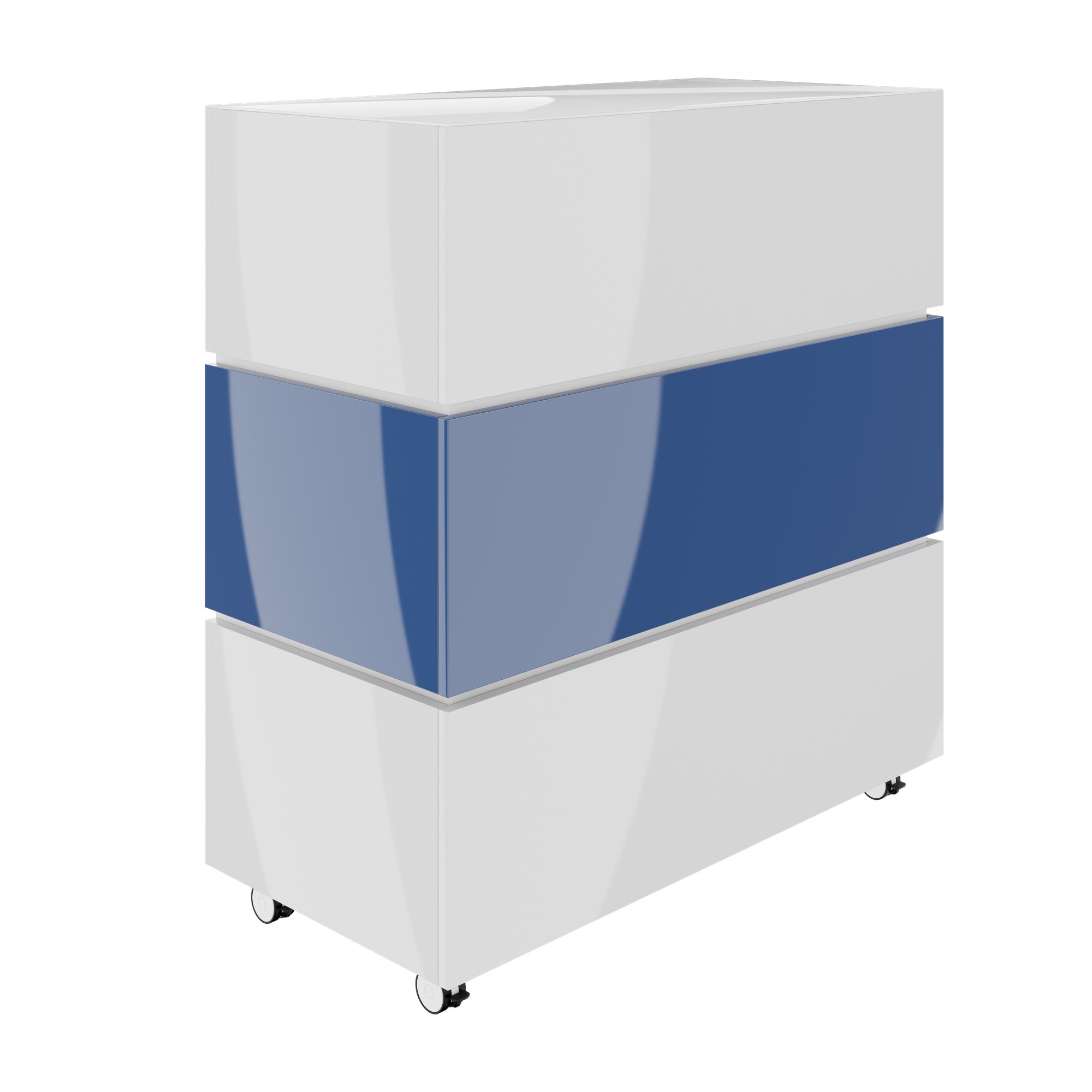 PERLA SMALL Empfangstheke | 1060 x 1130 mm, integrierter Stauraum, optional LED-Beleuchtung - 11 Main Image