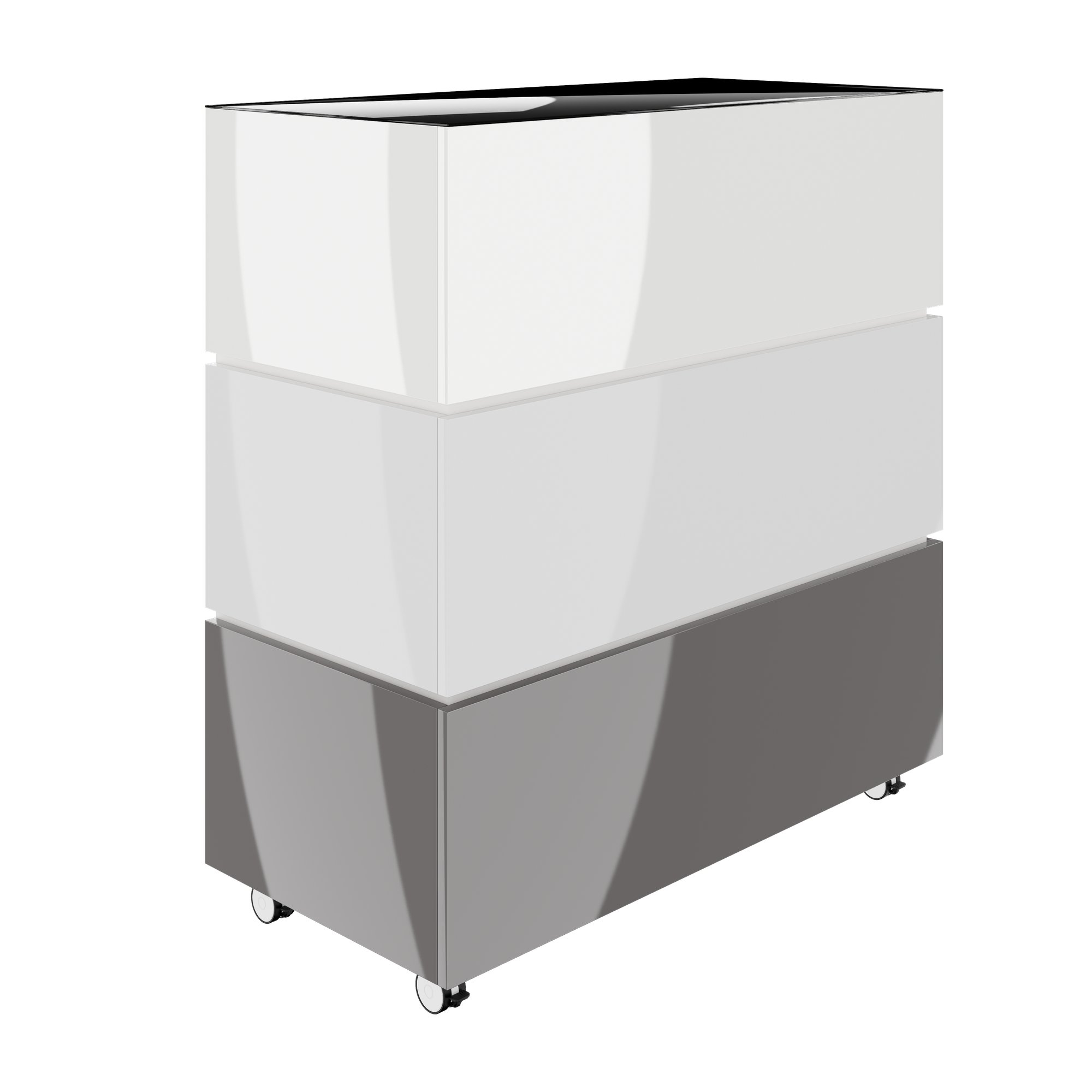 PERLA SMALL Empfangstheke | 1060 x 1130 mm, integrierter Stauraum, optional LED-Beleuchtung - 10 Main Image