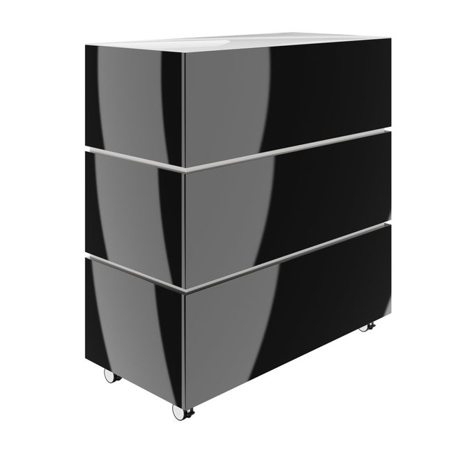 PERLA SMALL Empfangstheke | 1060 x 1130 mm, integrierter Stauraum, optional LED-Beleuchtung