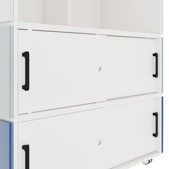 PERLA SMALL Empfangstheke | 1060 x 1130 mm, integrierter Stauraum, optional LED-Beleuchtung