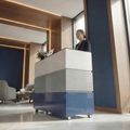 PERLA SMALL Empfangstheke | 1060 x 1130 mm, integrierter Stauraum, optional LED-Beleuchtung