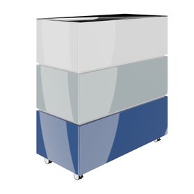 PERLA SMALL Empfangstheke | 1060 x 1130 mm, integrierter Stauraum, optional LED-Beleuchtung