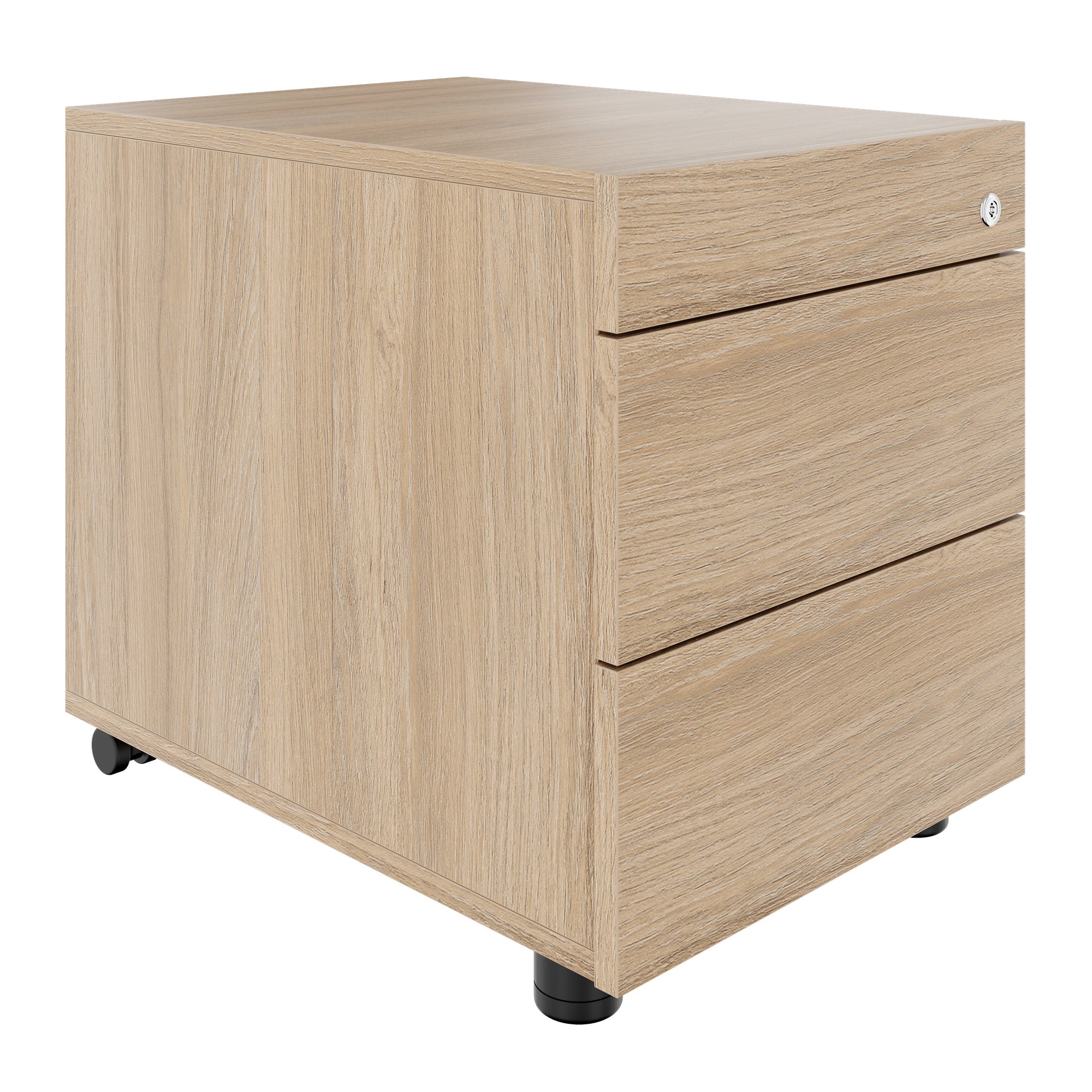 NOVA Rollcontainer | 2 XL-Schubladen + 1 Kleinteilefach, 600 mm tief, viele Farboptionen - 1 Main Image