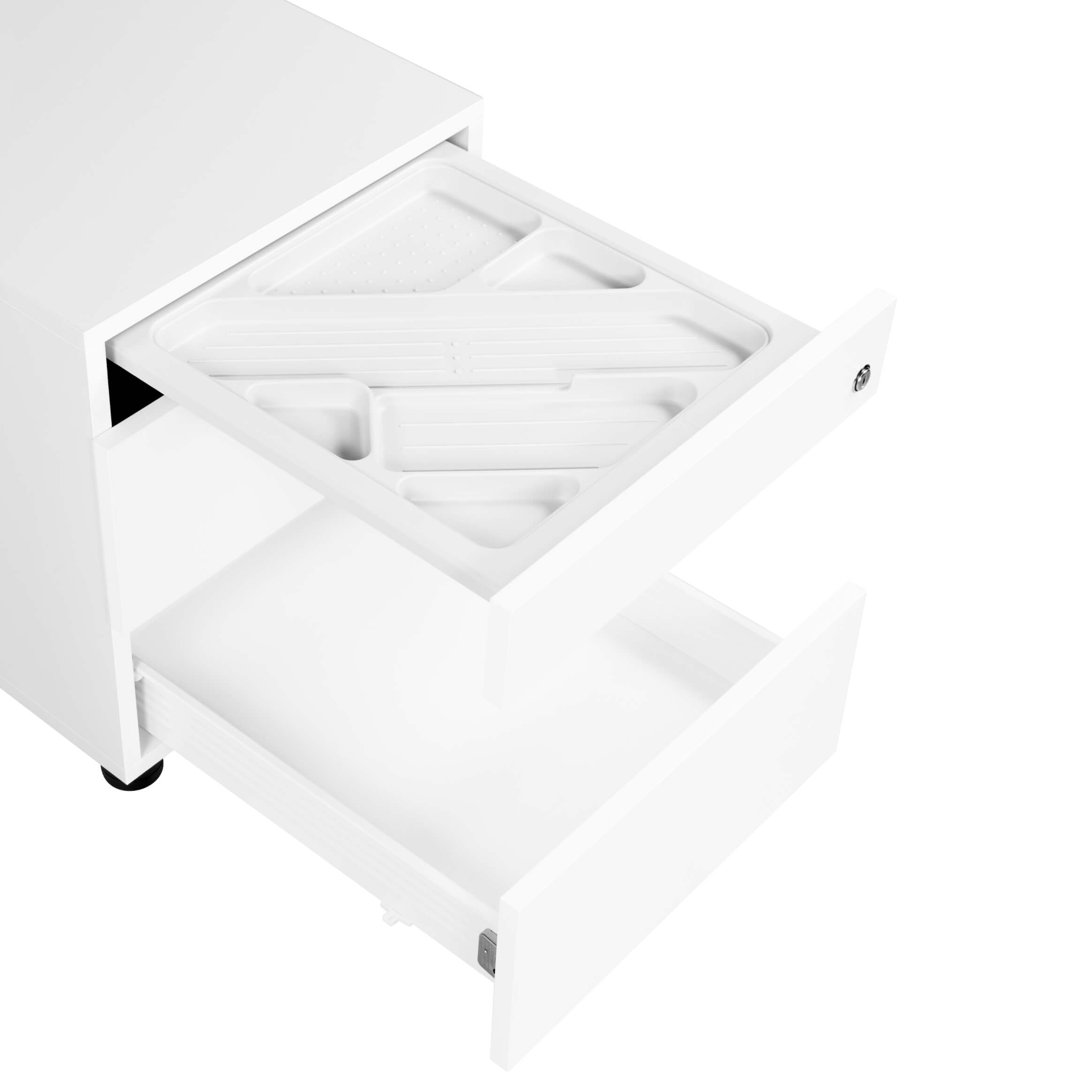 NOVA Rollcontainer | 2 XL-Schubladen + 1 Kleinteilefach, 600 mm tief, viele Farboptionen - 14 Main Image