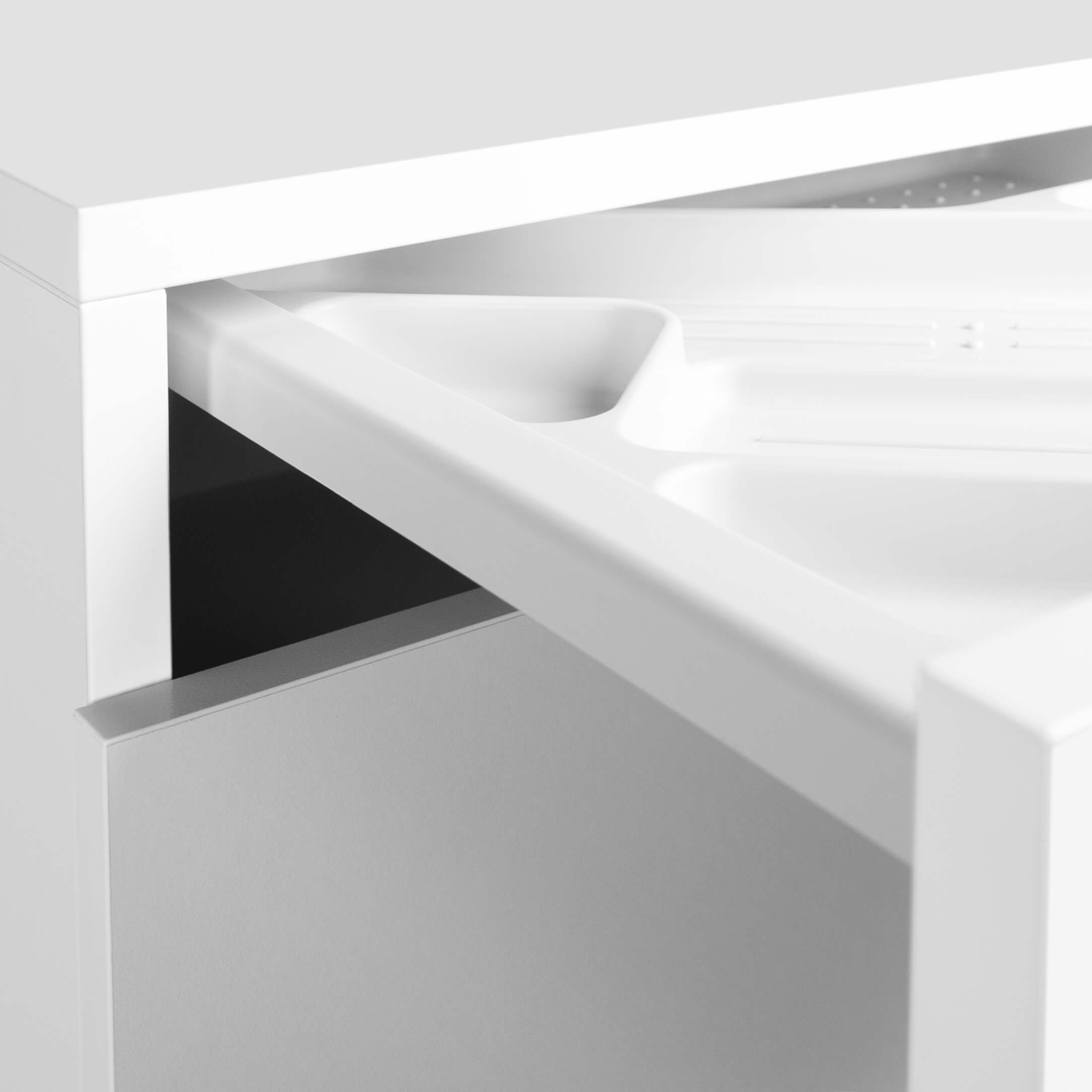 NOVA Rollcontainer | 2 XL-Schubladen + 1 Kleinteilefach, 600 mm tief, viele Farboptionen - 12 Main Image