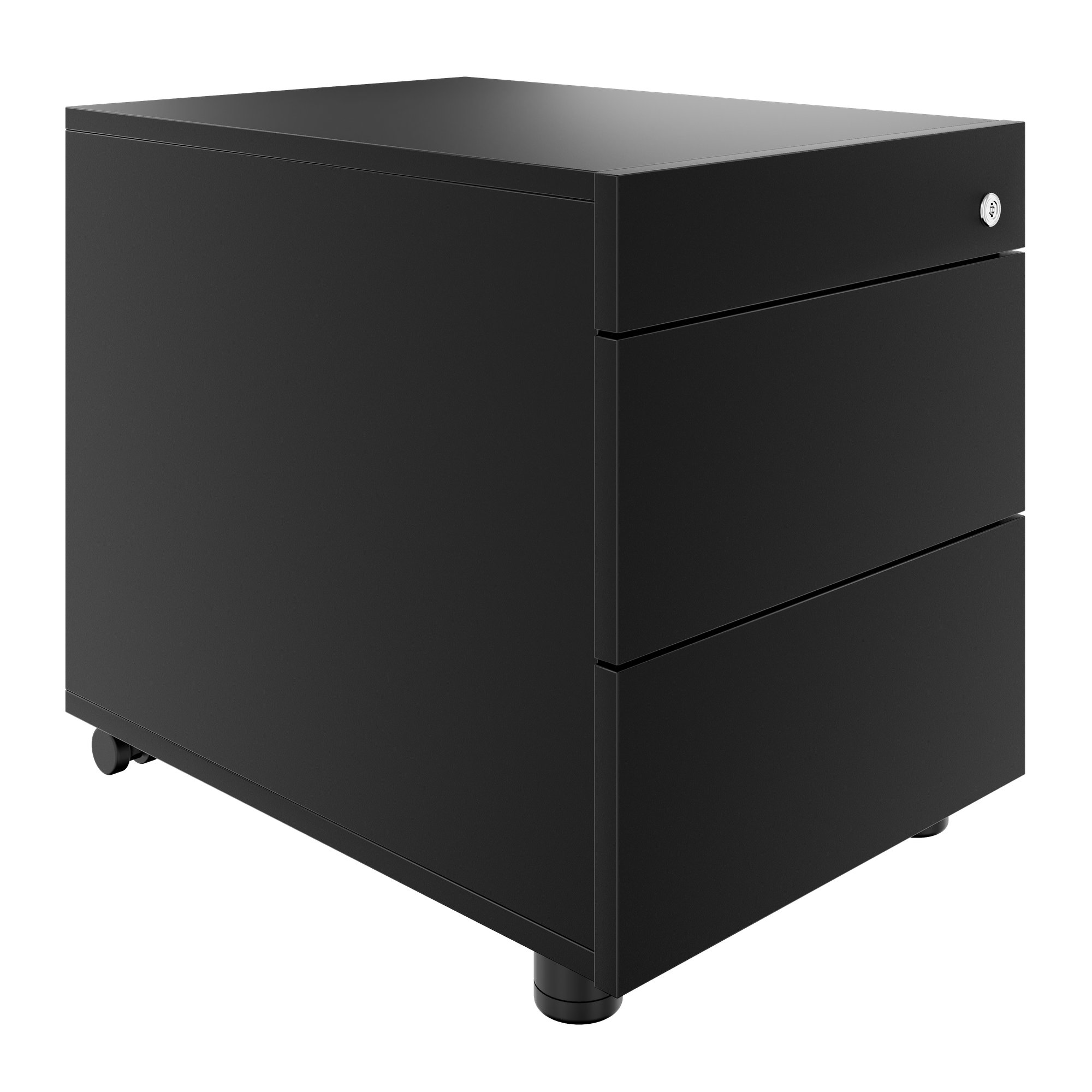 NOVA Rollcontainer | 2 XL-Schubladen + 1 Kleinteilefach, 600 mm tief, viele Farboptionen - 4 Main Image