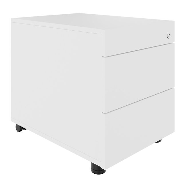 NOVA Rollcontainer | 2 XL-Schubladen + 1 Kleinteilefach, 600 mm tief, viele Farboptionen