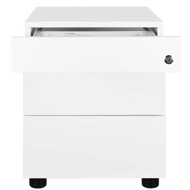 NOVA Rollcontainer | 2 XL-Schubladen + 1 Kleinteilefach, 600 mm tief, viele Farboptionen