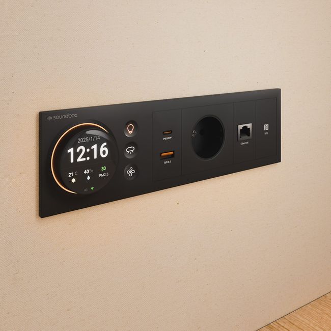 Soundbox ART POD S Telefonbox | Schallschutz Klasse A | Für 1 Person | Tisch & Barhocker | Belüftung, Beleuchtung & Stromversorgung | Für Großraumbüros