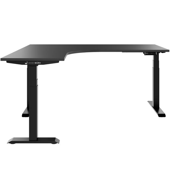 TELDRA Pro, 3-Motoren-Winkelschreibtisch | 1800 x 1600 mm, elektrisch höhenverstellbar, Anthrazit