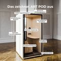 Soundbox ART POD SM Telefonbox | Raum-in-Raum, Schallschutz Klasse A, Für 1 Person