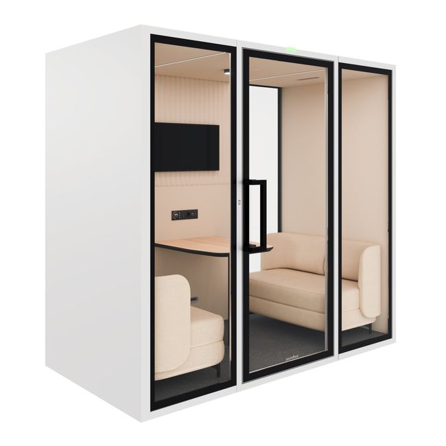 Soundbox ART POD ML Meetingbox | Raum-in-Raum, Schallschutz Klasse A, Für 4 Personen