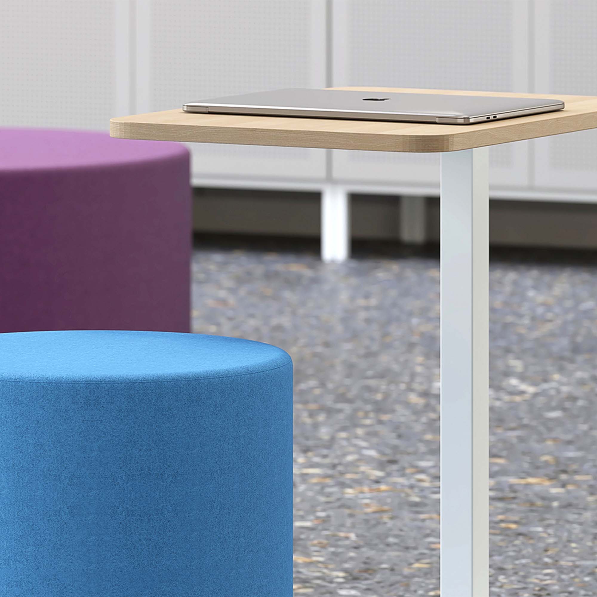 GIRO Pouf / Stool | Ø 600 mm, seat height 350 mm, VELITO - GV08 - Light gray mottled - 4 Main Image