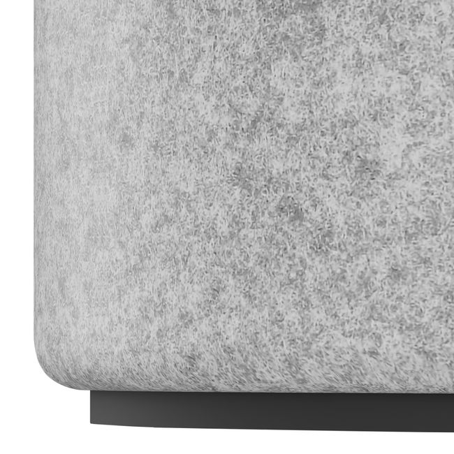 GIRO Pouf / Sitzhocker | Ø 600 mm, Sitzhöhe 350 mm, VELITO - GV08 - Hellgrau meliert