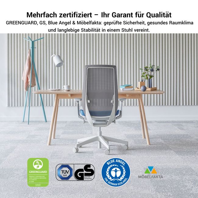 profim - AccisPro Bürodrehstuhl | Synchronmechanik, SmartHPS, Netzrücken, 4D-Armlehnen