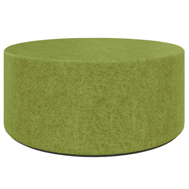 GIRO Pouf / Sitzhocker | Ø 800 mm, Sitzhöhe 350 mm, VELITO - GV03 - Hellgrün meliert