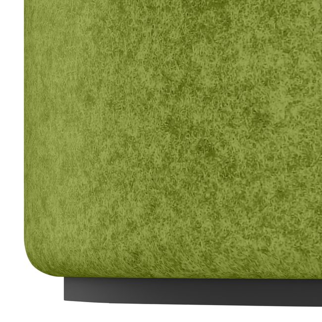 GIRO Pouf / Sitzhocker | Ø 800 mm, Sitzhöhe 350 mm, VELITO - GV03 - Hellgrün meliert