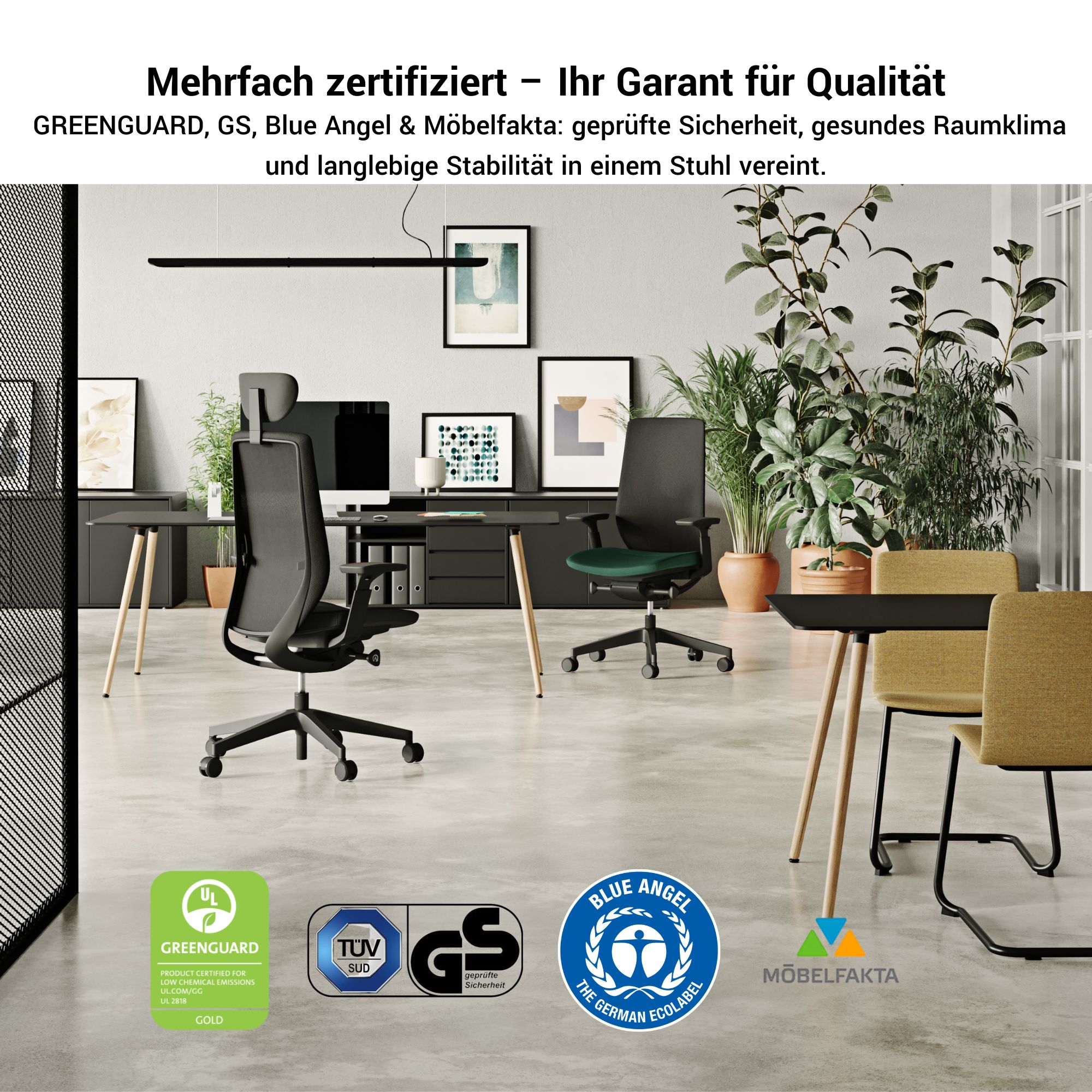 profim - AccisPro Bürodrehstuhl | Synchronmechanik, SmartHPS, Netzrücken, Kopfstütze - 9 Main Image