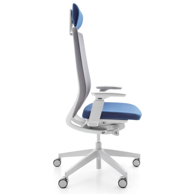 profim - AccisPro Bürodrehstuhl | Synchronmechanik, SmartHPS, Netzrücken, Kopfstütze