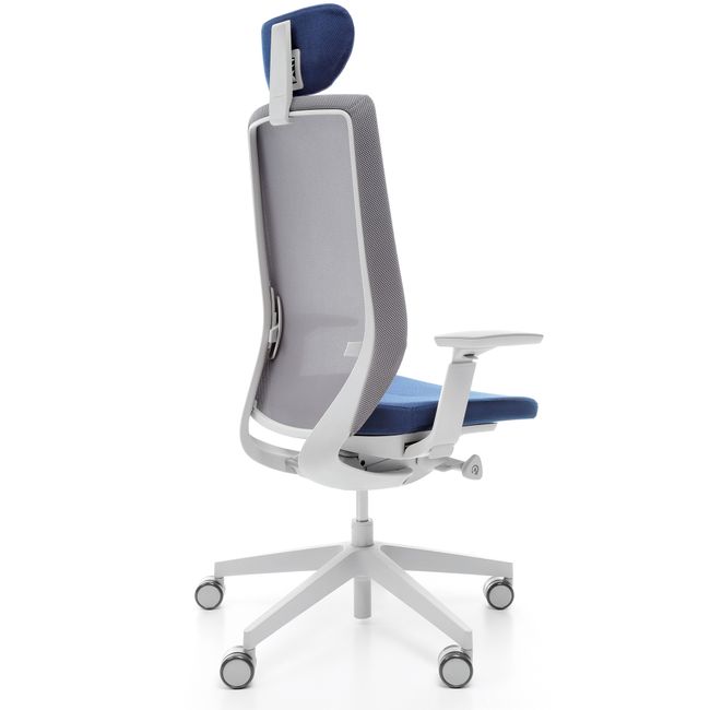 profim - AccisPro Bürodrehstuhl | Synchronmechanik, SmartHPS, Netzrücken, Kopfstütze