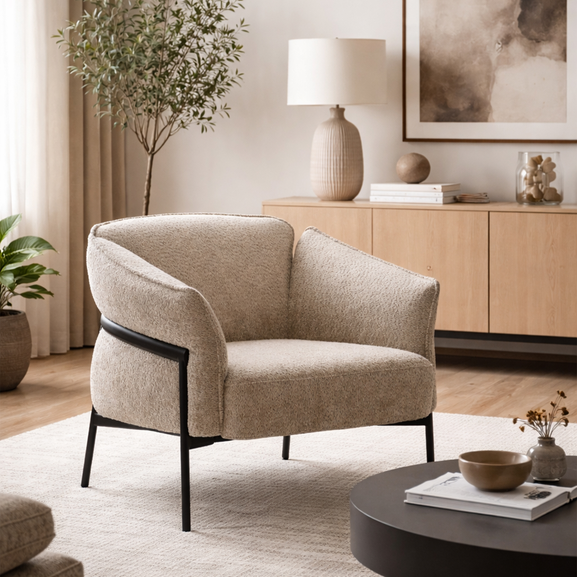 Poltrona lounge ARLON | Base a 4 gambe, portata massima 150 kg - 2 Main Image