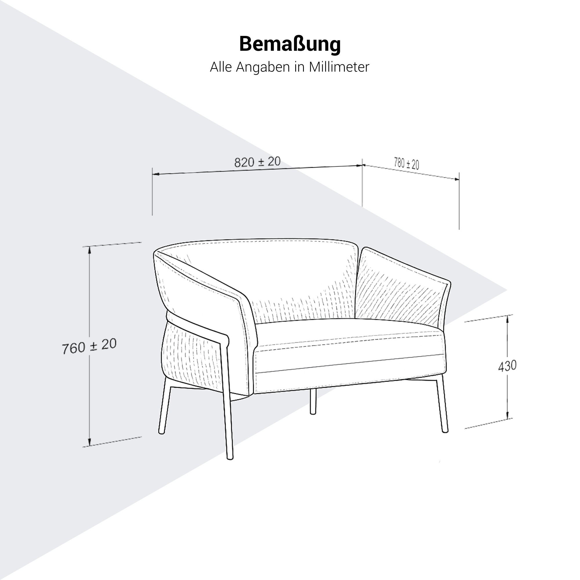 Poltrona lounge ARLON | Base a 4 gambe, portata massima 150 kg - 7 Main Image