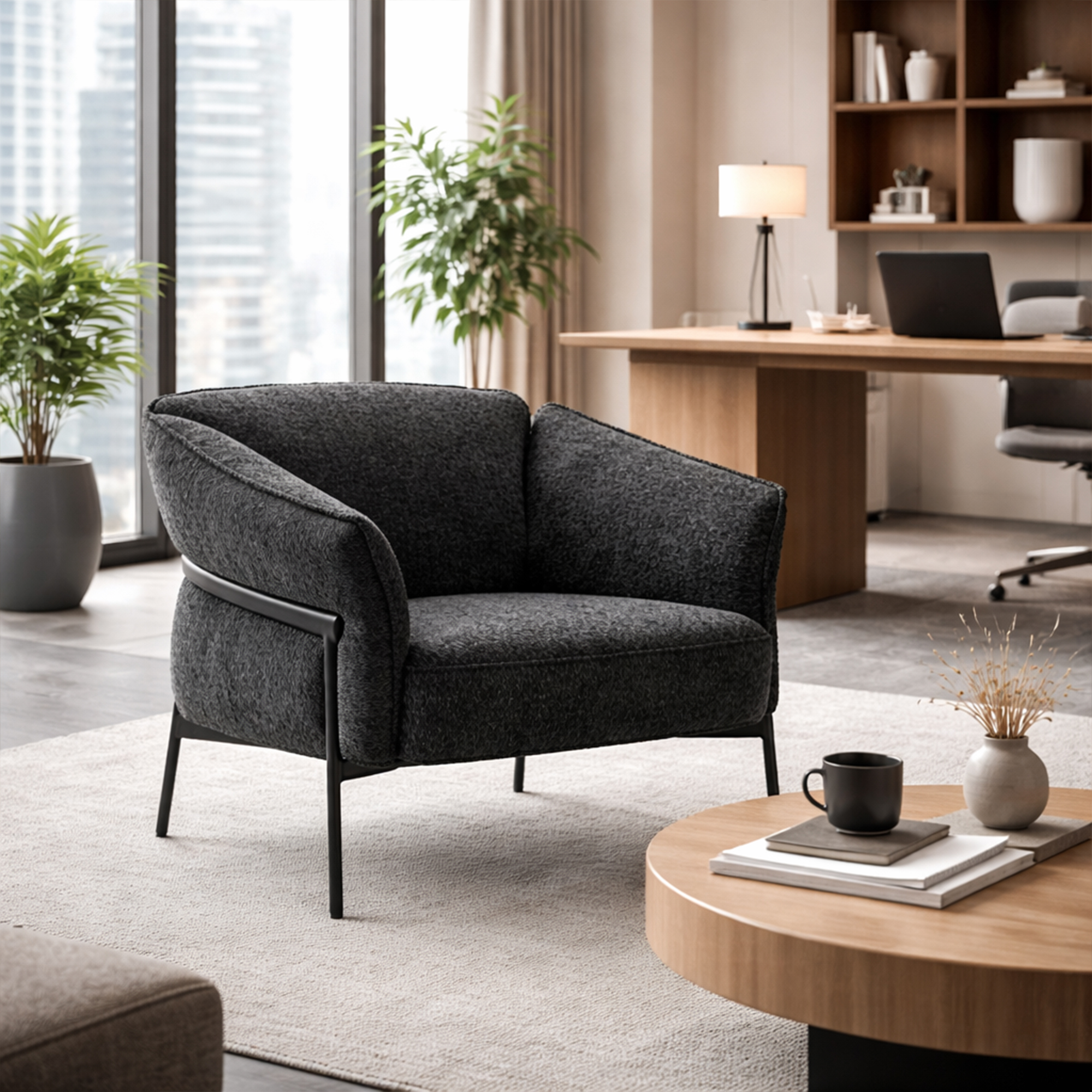 Poltrona lounge ARLON | Base a 4 gambe, portata massima 150 kg - 9 Main Image