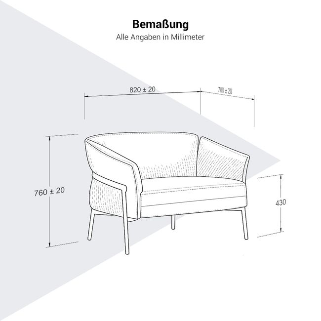 ARLON Lounge-Sessel | 4-Fuß-Gestell, bis 150 kg belastbar