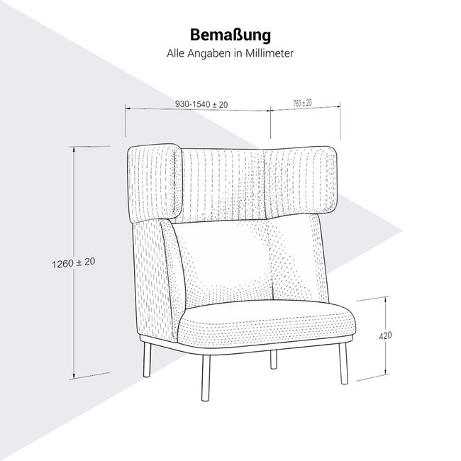 CALDERIS Lounge-Sessel | 4-Fuß-Gestell, Ein- oder Zweisitzer