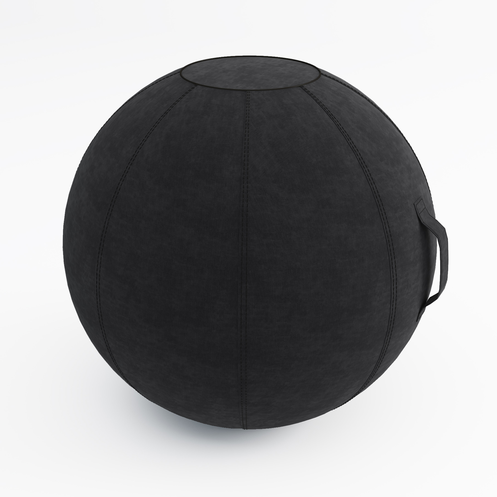 ERGOBALL Exercise Ball | 650 mm diameter, with handle, black - 1 Main Image