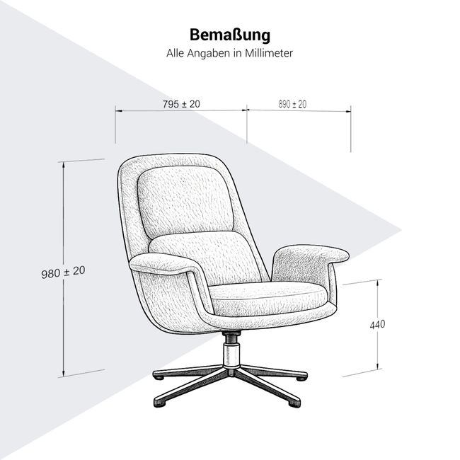 VELANO Lounge-Sessel | Sternfuß, bis 150 kg belastbar