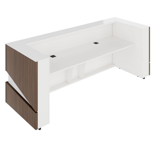 PHANTOM Empfangstheke | 2800 x 1100 mm, integrierte Kabeldurchlässe, einzigartiges Frontdesign, optional LED-Beleuchtung